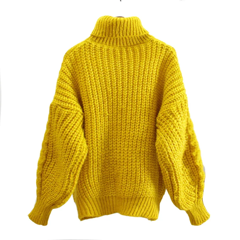 

turtleneck pullover women sweater korean fashion autumn and winter warm solid long sleeve casual female knit sweaters christmas