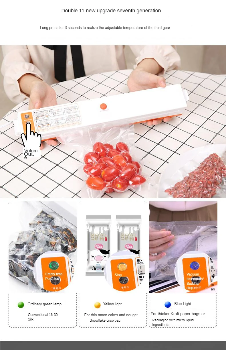 Small Full-automatic Vacuum Packaging Machine Household Line Bag Food Vacuum Packing Film Sealing Machine For Food