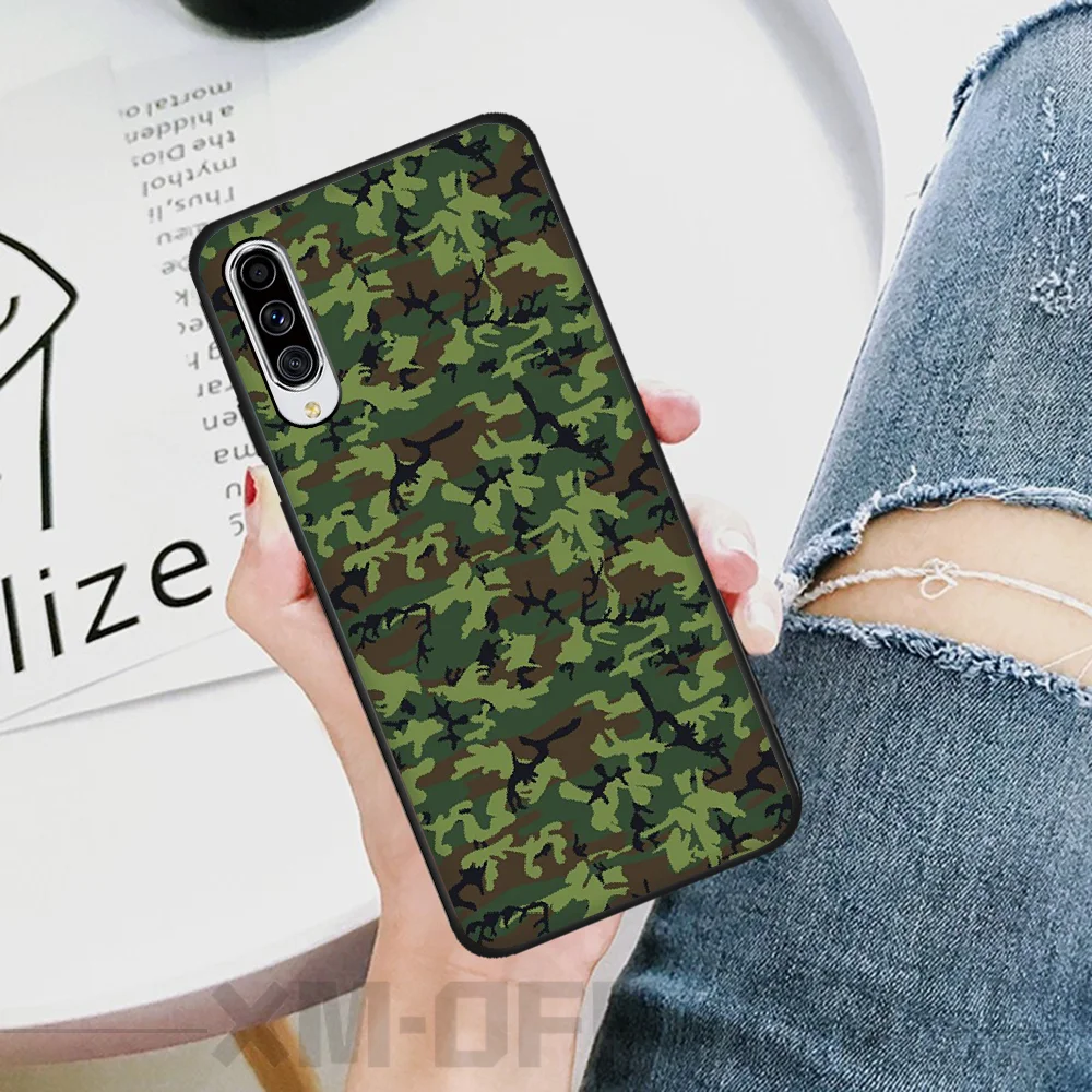 Камуфляжный военный армейский чехол для телефона с отверстием экрана Samsung A10 20 30 40