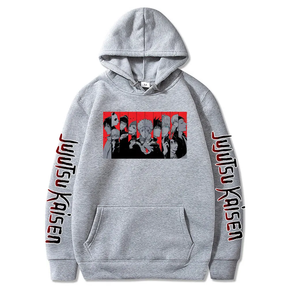 

2021 Funny Mens Fashion Street Men Pullover Harajuku Casual Comfortable Loose Hoodies Man Jujutsu Kaisen Printed Tracksuits Tops