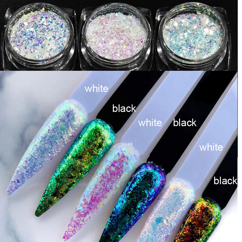 

6 boxes/Set Nail Sequins Glitter ,Holographic Powder Shinny Glitter Decorations ,HOLO Color Dazzling Nail Art Flakes Glitter#2g#