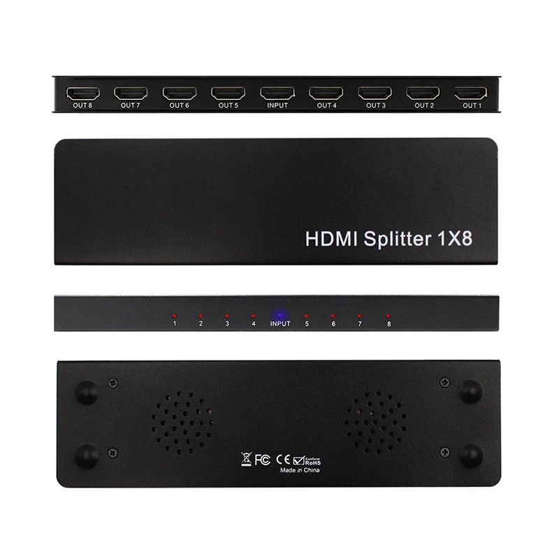 Лучшие предложения сплиттер Ultra HD 8 портов 1 в на 1x8 HDMI аудио видео 1080P для HDTV 3D DVD