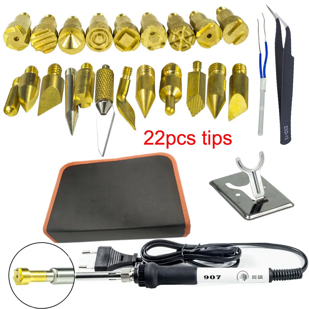 Набор инструментов для прижигания железа 22 шт. 28 52 наконечника пирографа включая