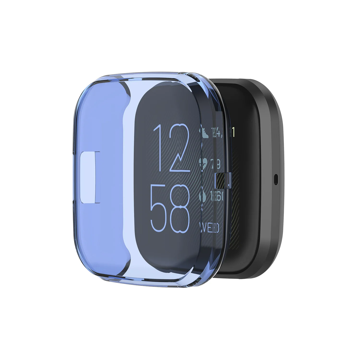 ТПУ прозрачный силикон чехол для Fitbit Versa 2 Смарт-часы защитный чехол Versa2 полноэкранный Корпус Чехлы Сменные аксессуары ремешок