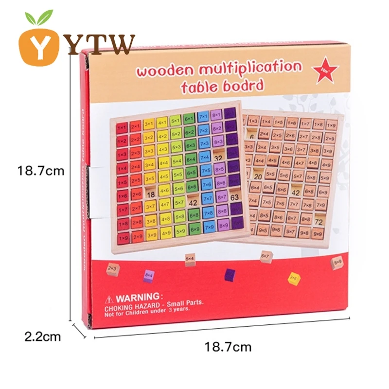 

Montessori Educational Wooden Toys for Kids Children Baby Toys 99 Multiplication Table Math Arithmetic Teaching Aids
