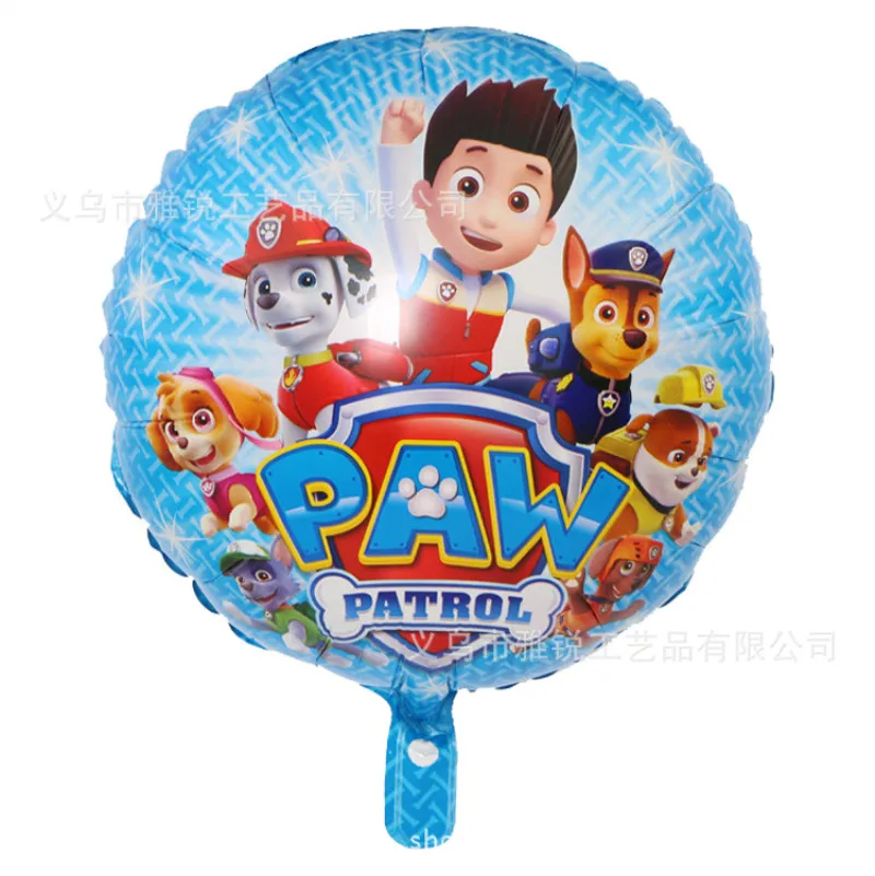 10pcs Lightblue Paw Patrol одноразовые пластинки 18 дюймовые баллоны из алюминиевой фольги в форме сердца - Цвет: 10pcs Lightblue