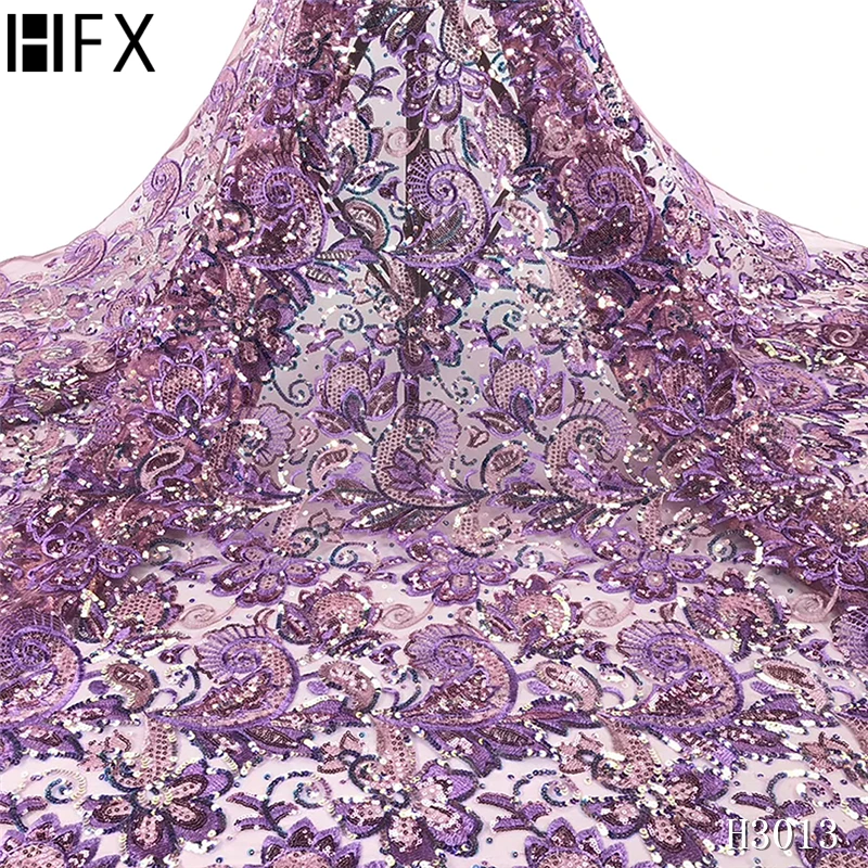 HFX Золотое кружевное платье из тюля с блестками в африканском стиле 2020