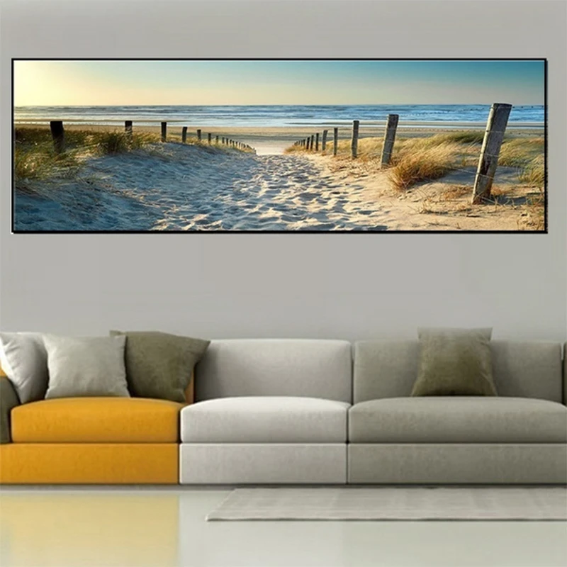 

Beach Canvas Painting Large Landscape Canvas Poster Modern Living Room Bedroom Home Decor Wall Art Pictures