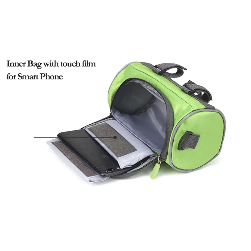bicycle bag handlebar phone touch big tube bike frame bags waterproof mountain pouch holder colorful bicycle accessories free global shipping