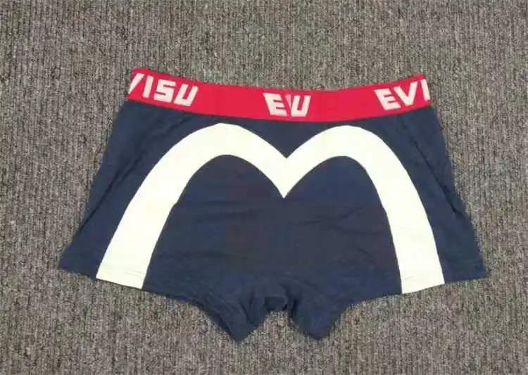 Новые полки Аутентичные Evisu повседневные мужские Tide бренд-Боксер Дышащие Боксеры хлопок печати мода боксер короткий жилет
