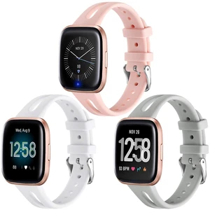 Тонкий тонкий ремешок для Fitbit VersaVersa 2, водонепроницаемый сменный ремешок для умных часов Fitbit Versa 2, силиконовый ремешок