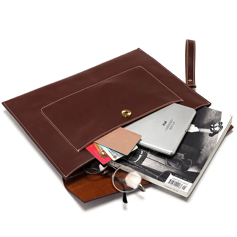 

Crazy horse PU Leather Day Clutch Bags Men Business purses clutches Vintage women evening clutches Handbag party Envelope bags