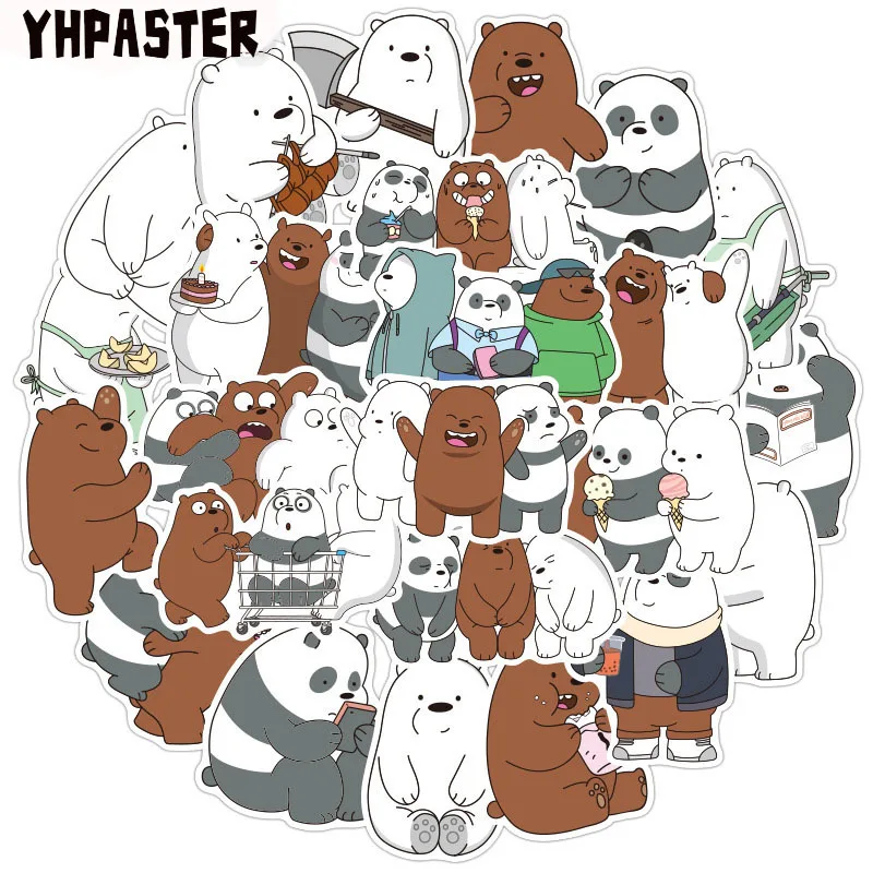 10/36 шт/партия мультфильм наклейки Медвежата аниме для ноутбука Чемодан телефона