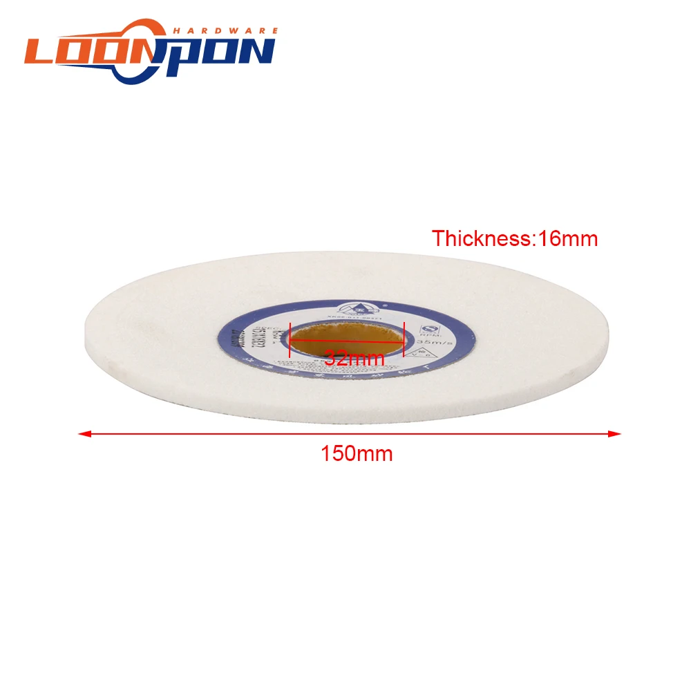 1 шт. керамический белый корундовый шлифовальный круг 5 дюймов 125 мм 6 150 диаметр 32