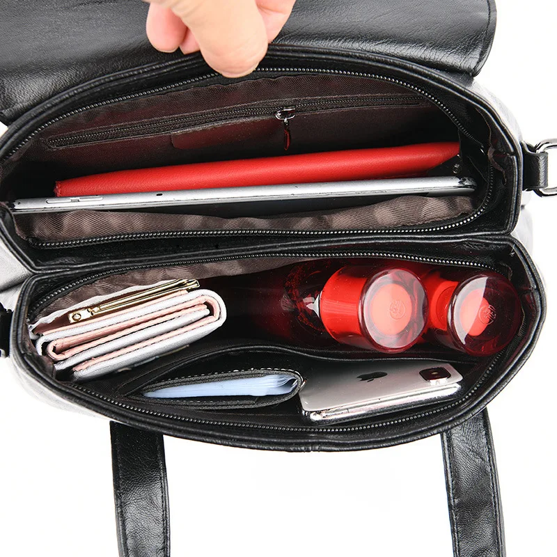

Casual Large Capacity Pu Leather Shoulder Bags for Women 2020 Winter Luxury Handbags Women Bags Designer Simple Crossbody Bag
