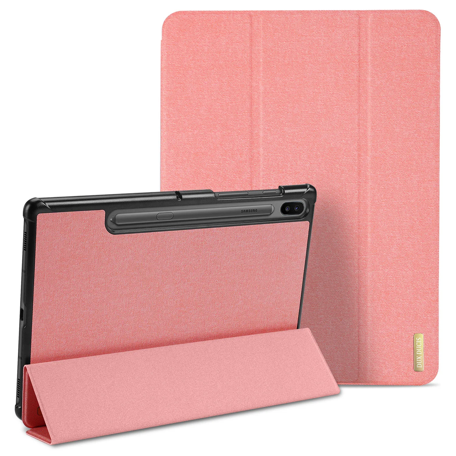 Чехол из искусственной кожи с защелкой для samsung Galaxy TAB S6 10," T865 подставка обложка для книги samsung TAB S6 SM-T865 10,5 дюймов чехол для планшета - Цвет: Розовый