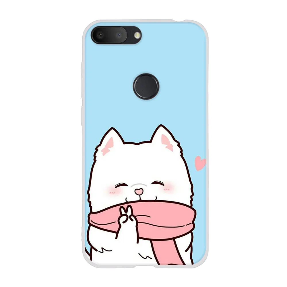 

Back Phone Cover For Alcatel 1S 2019 5.5 inch Stylish Design Soft Phone Case Colorful Painted TPU Silicone Cover Bumper Coques