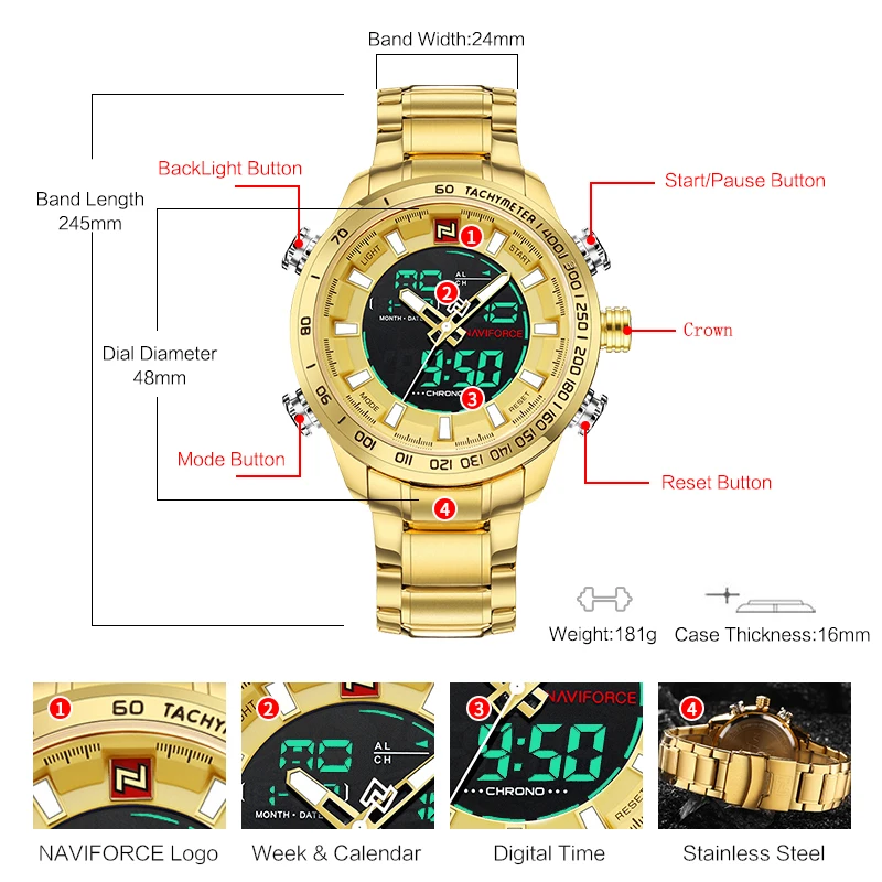 

Military Sports Watches Men Luxury Top Brand Digital Quartz Watch Men's Waterproof Wrist Watch Clock Relogio Masculino