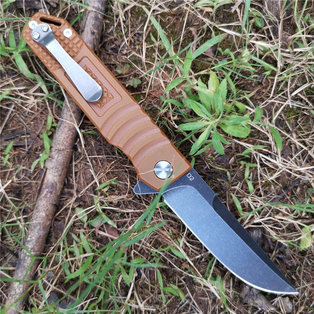 D2 лезвие G10 рукоятка EDC Складной нож тактические ножи карамбит для выживания в