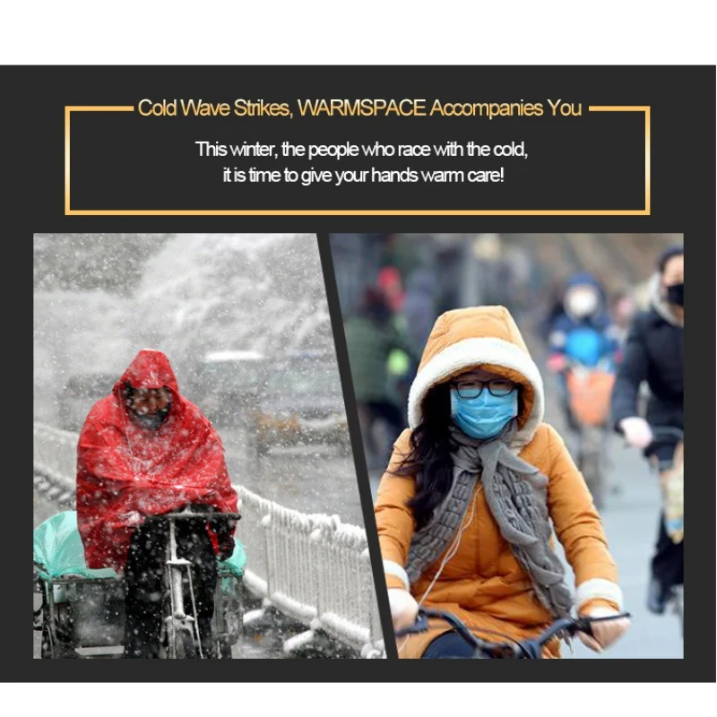 

Hot Waterproof Heated Gloves Battery Powered For Outdoor Motorcycle Skiing 1 Pair Winter Hand Warmer Electric Thermal Gloves