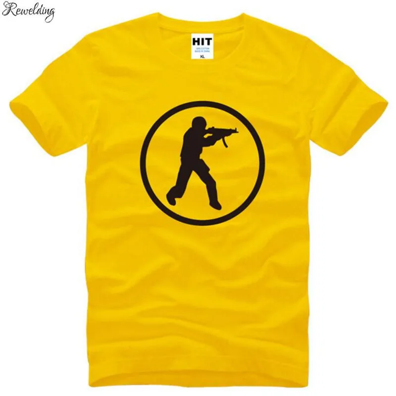 Футболка мужская с принтом игры Counter Strike CS хлопковая тенниска коротким рукавом и