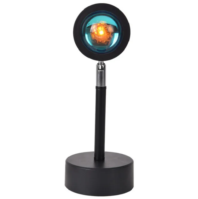 Закат лампа USB перезаряжаемая настольная на солнце никогда не садится Радужный