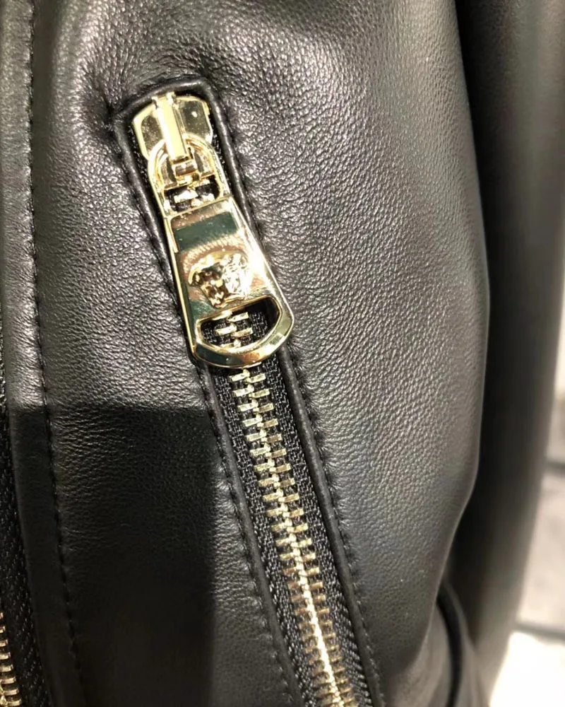 Women's Genuine Leather JacketSpring ClothingShort LengthHigh Quality Real Sheepskin PatternDown-Turn Collar