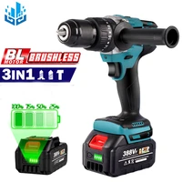 13mm 18v 3 in 1 brushless electric hammer drill electric screwdriver 203 torque cordless impact drill with battery power tools