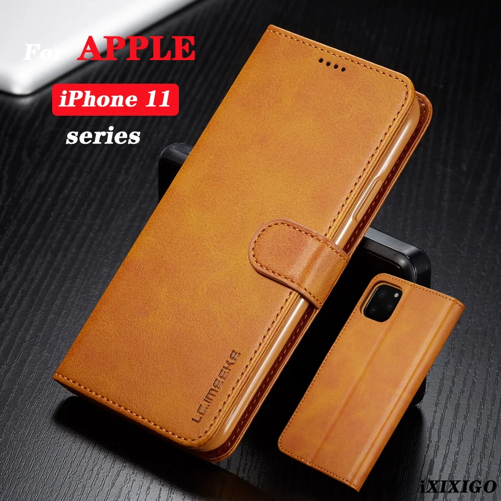 Деловой кожаный флип чехол для Apple iPhone 12 Mini 11 Pro MAX SE 6 6S 7 8 Plus X XR XS 5|Бамперы| |