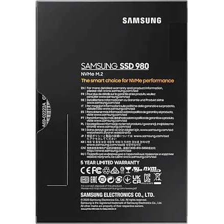 SSD накопитель SAMSUNG 980 MZ-V8V500BW 500ГБ M.2 2280 PCI-E x4 NVMe | Компьютеры и офис