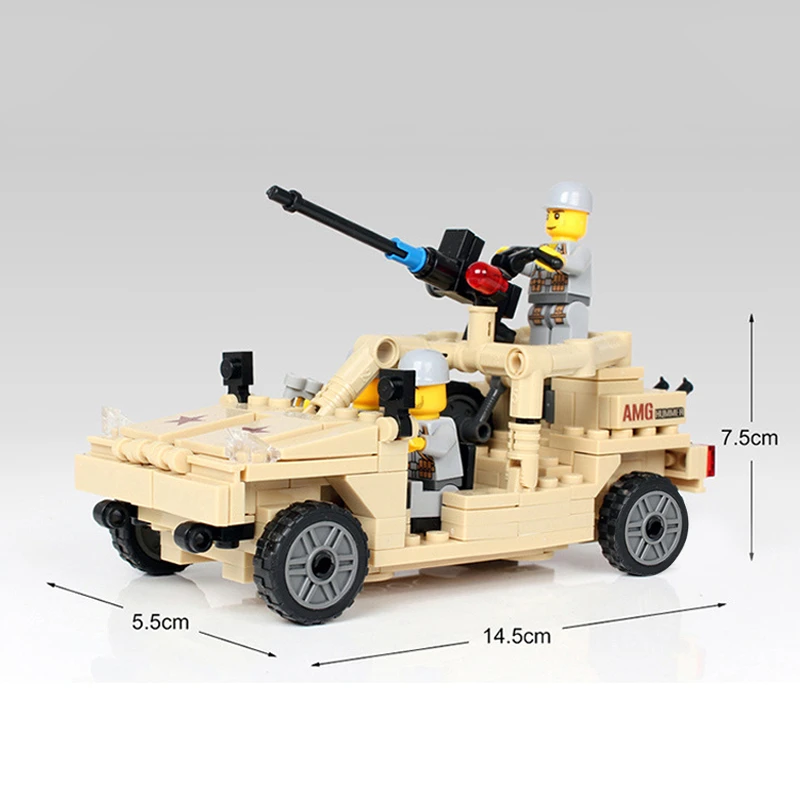 Строительные блоки сборка ДЕТЕЙ Полезные игрушки мудрость мальчик военная