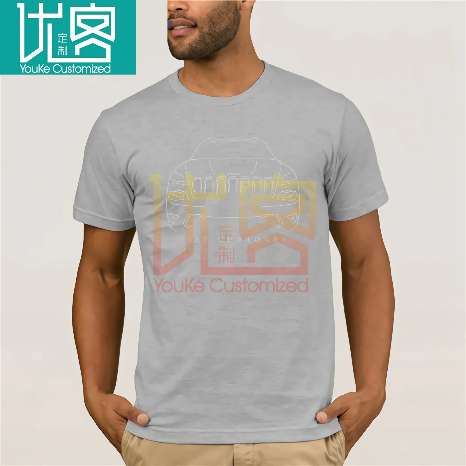 Jeeps Cherokee Kl - Stencil T-Shirt | Мужская одежда