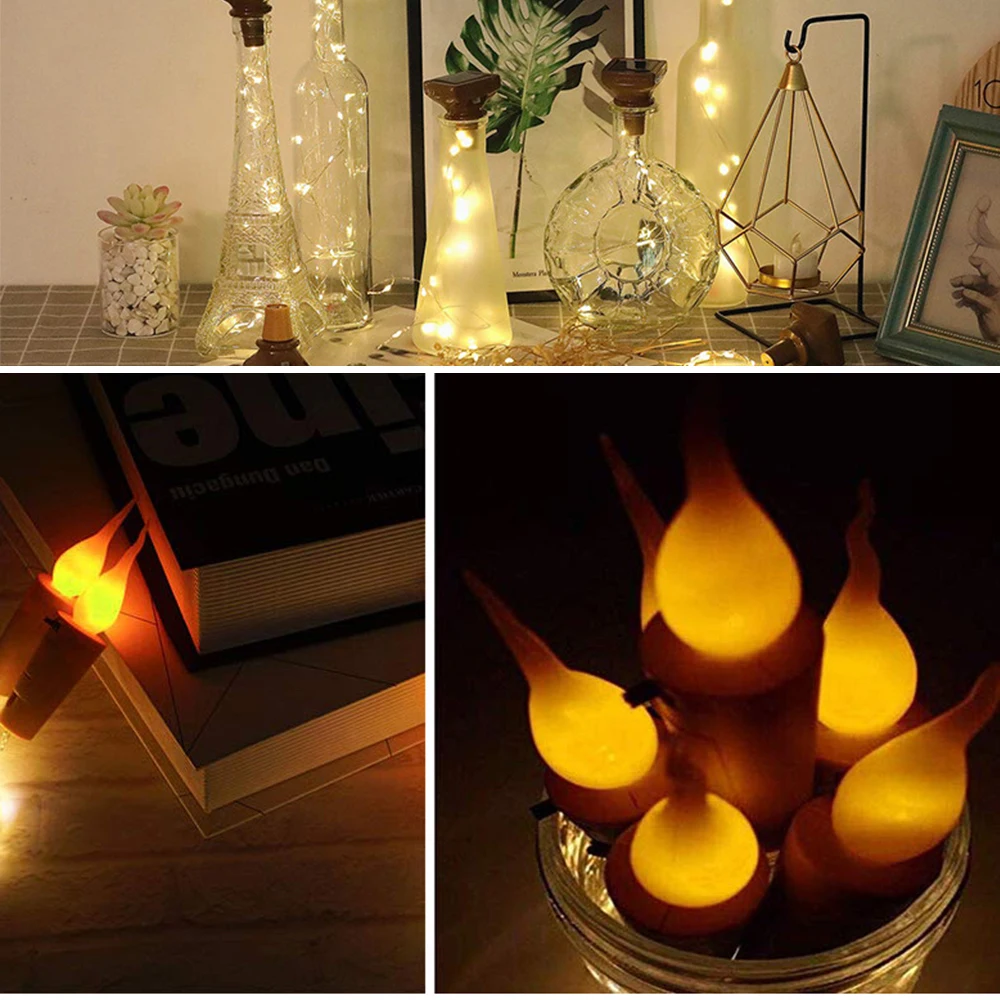 1 м/2 м Солнечная энергия светодиодный гирлянда DIY Сказочный инструмент для установки пробок в бутылки свет 10/20 светодиодный s гирлянда подвесные светильники для рождества Хэллоуин