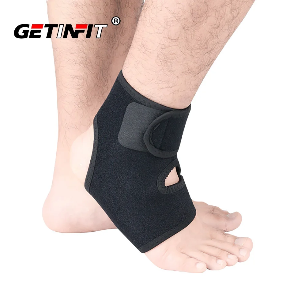 

Getinfit, 1 шт., регулируемая эластичная повязка на лодыжку для спортзала, бадминтона, баскетбола, волейбола