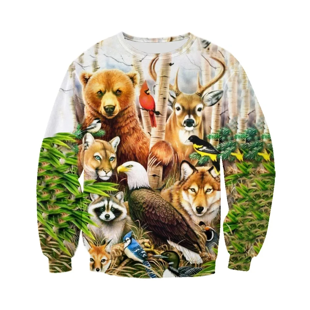 

Harajuku Leisure 3D Printing Animal World Men's and Women's Sweater Fashion Long Sleeve Top Casual Pullover Hot Sale Large Size