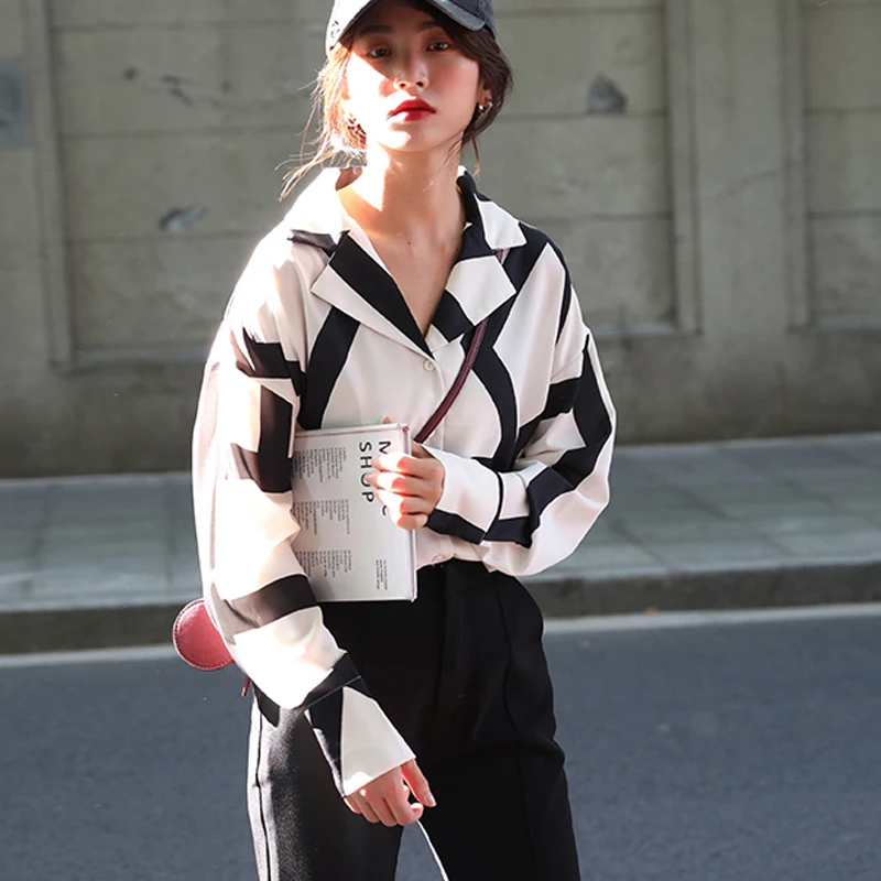 Женская Повседневная рубашка с V образным вырезом белая женская блузка топы