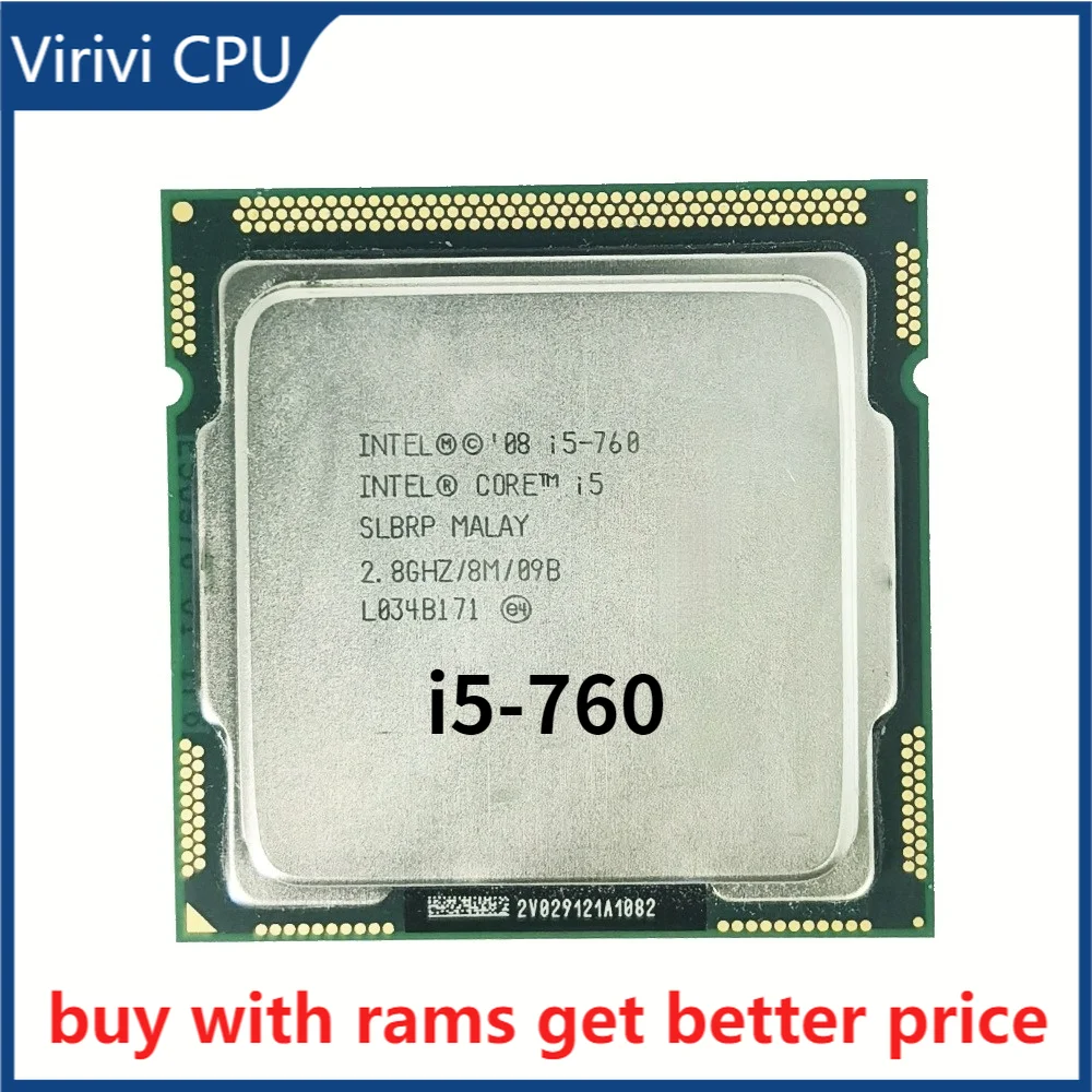 

Intel Core i5-760 i5 760 2.8 GHz Quad-Core Quad-Thread CPU Processor 8M 95W LGA 1156
