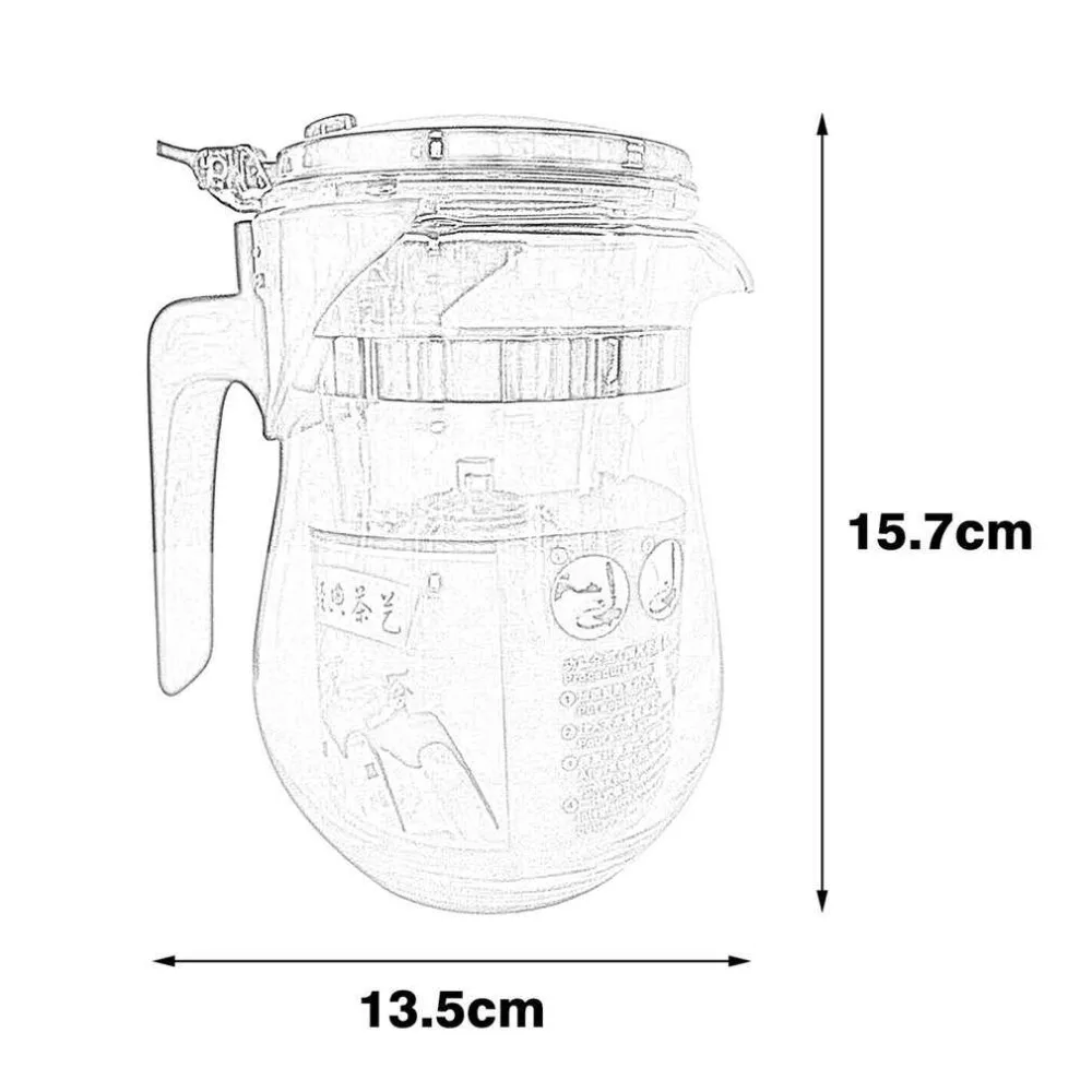 500 мл термостойкий стеклянный чайник китайский чайный набор кунг фу пуэр