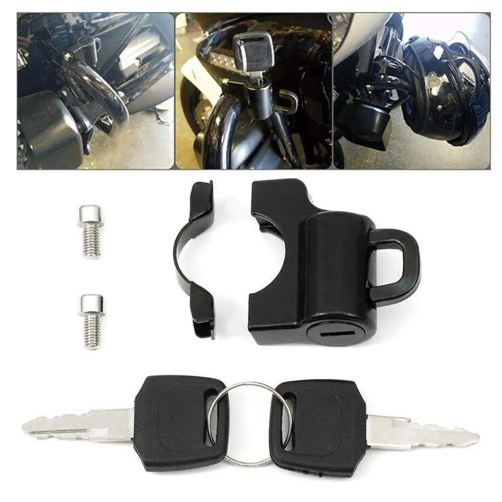 Универсальный 22 мм руль Шлем Замок Безопасности Мотоциклетный с 2 ключами для