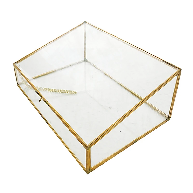 

Стеклянная шкатулка для хранения в скандинавском стиле, Домашний Органайзер для ювелирных украшений, ожерелий, десертов, витрина, декорати...