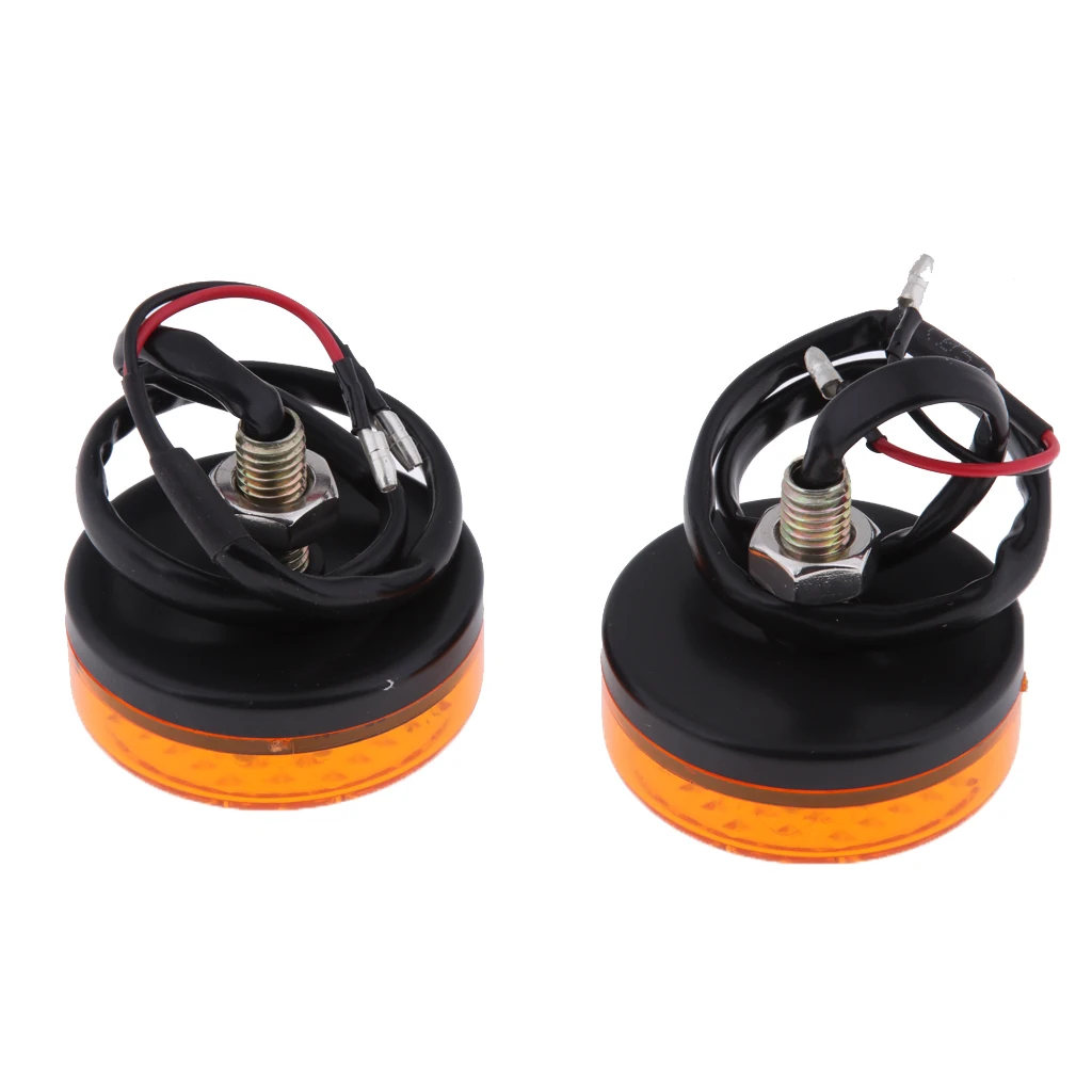 2 шт. мотоциклетные Круглые 20 LED янтарные указатели поворота Световые мигалки