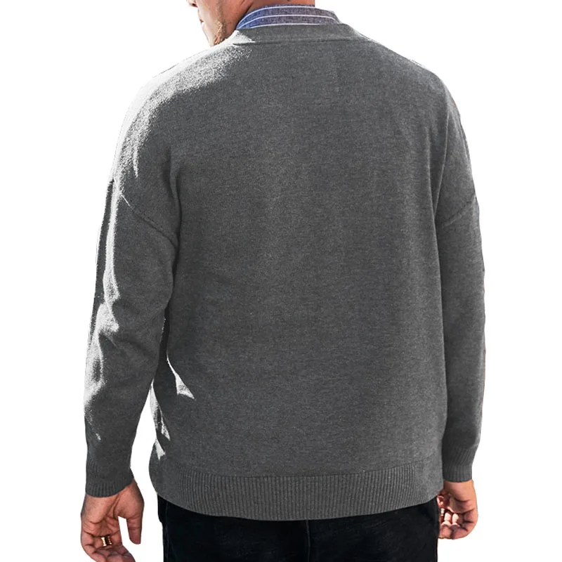 Осенне зимний мужской свитер больших размеров 5XL 6XL 7XL 8XL 9XL бюст 140 см теплый