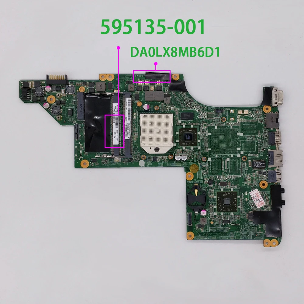 Для HP DV6-3000 DV6Z-3000 DV6Z-3100 DV6Z-3200 Series 595135-001 DA0LX8MB6D1 протестированная Материнская плата