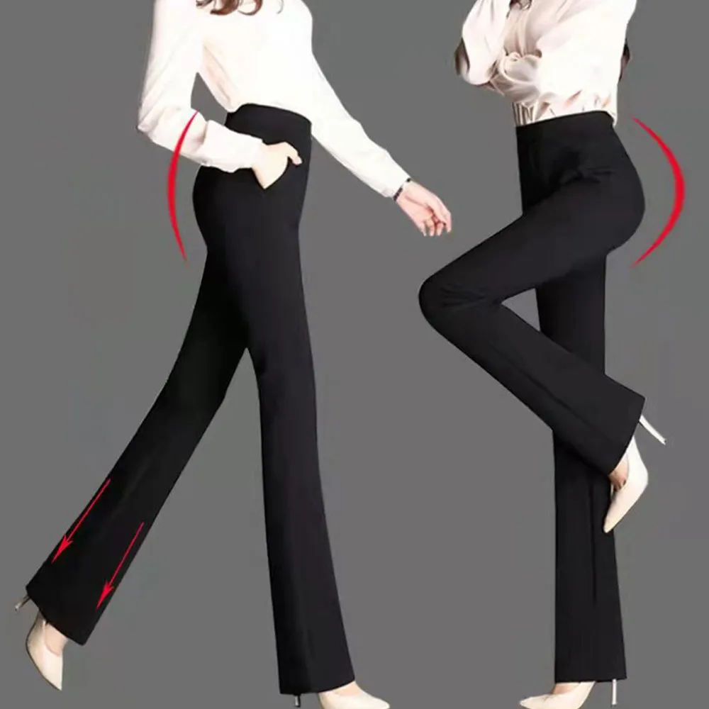 

Oversize Korean Plus Size Women Wide Leg Long Slacks High Waist Muslim Pants Long Pants Office Ol Elegant Fashion Wear