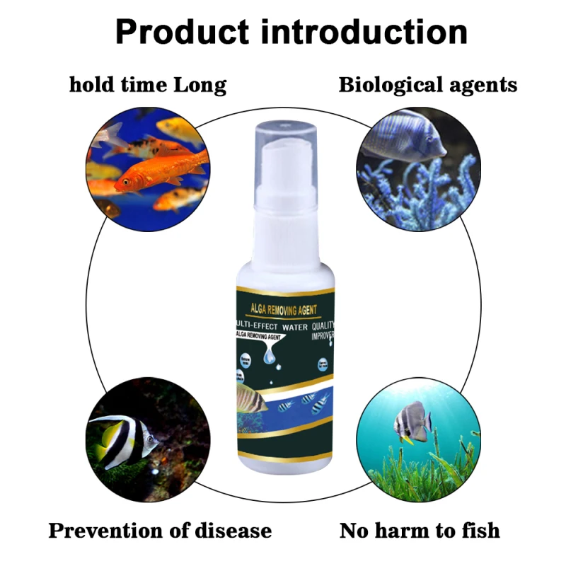 

Aquarium Accessories 30ML Aquatic Algae Control Purifier Desiccant Algaecide Remove Odor Purify Water Moss Remover Algal