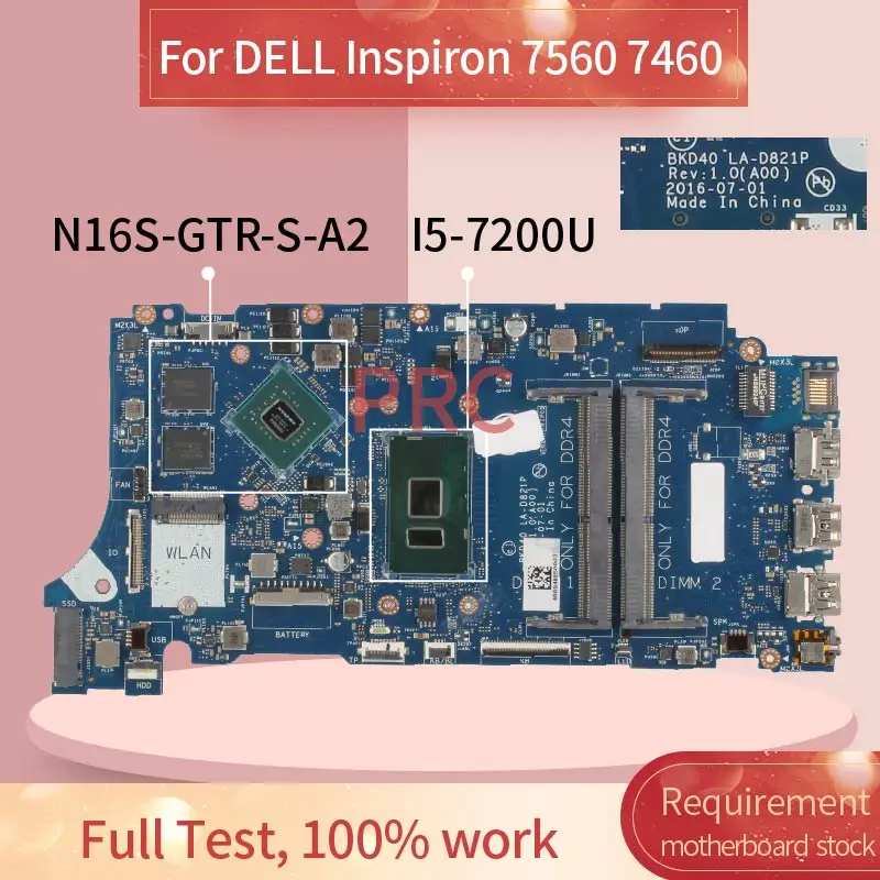 Фонарь 05CPRV для DELL Inspiron 7560 7460 фонарь GT940M BKD40 материнская плата