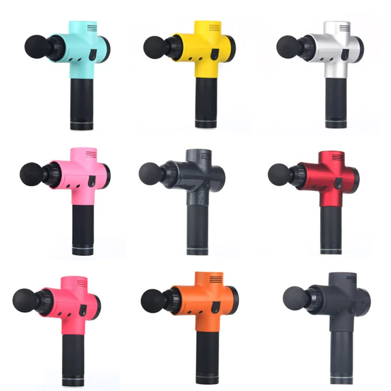 30 Gear 4 Heads High Frequency Massage Gun Muscle Relaxation Body Deep Tissue Fascia Massager LCD massageador Fitness Equipment |