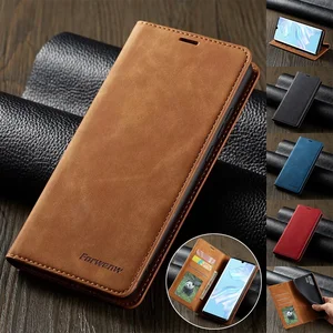 ultra slim matte leather flip cover wallet phone bag case for huawei p40 p30 p20 pro lite mate 20 30 pro lite p smart plus 2019 free global shipping