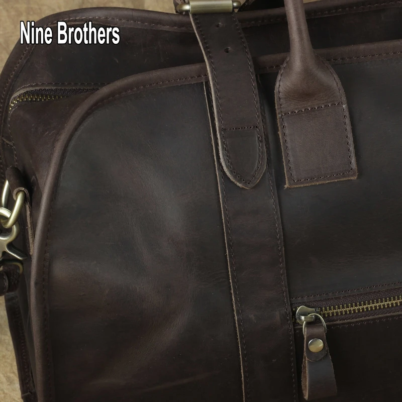 

Складная дорожная сумка из натуральной кожи для мужчин, деловая вместительная сумочка для выходных