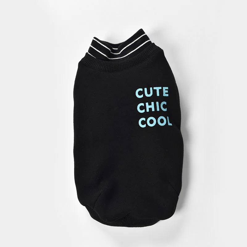 

Spring and Autumn Thin Small Dog Clothes Pet Cat Dog Clothes Black
